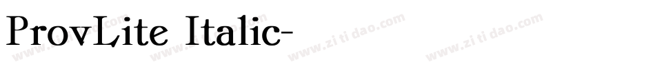 ProvLite Italic字体转换